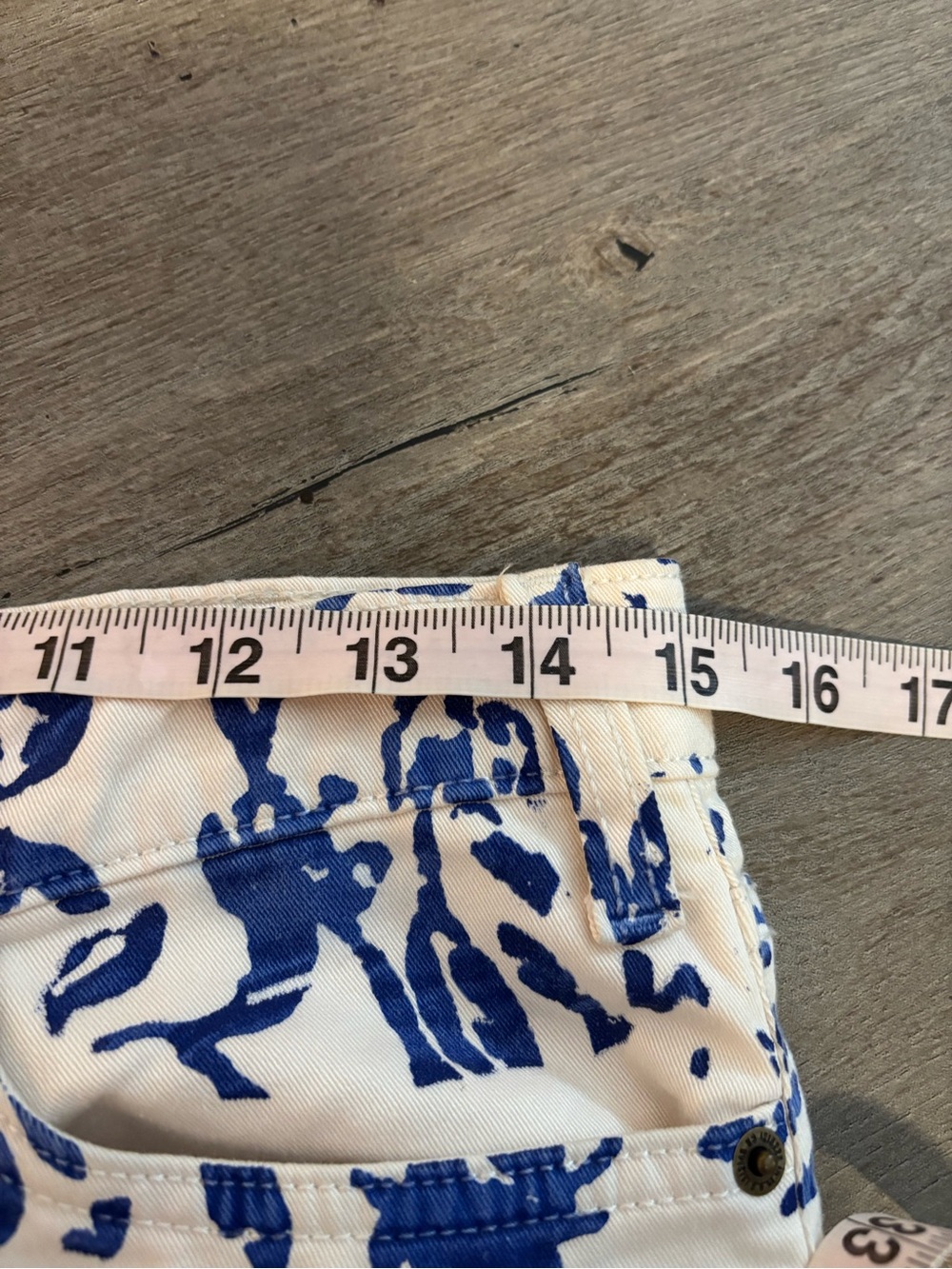 Current/Elliott x DVF Floral Blue White Watercolor Denim Jeans - Picture 10 of 16